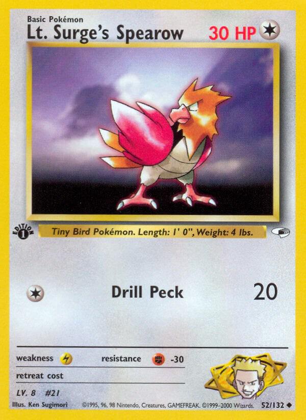 Lt. Surge's Spearow [1st-Edition]